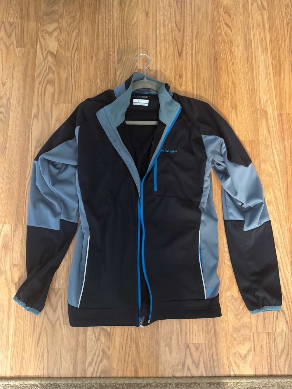 Columbia Men's Columbia Men's Windefend Jacket, black and grey, medium
